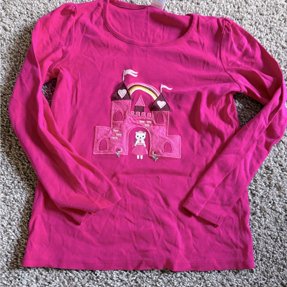 Gymboree size 10 Royal princess embroidered long sleeve tee